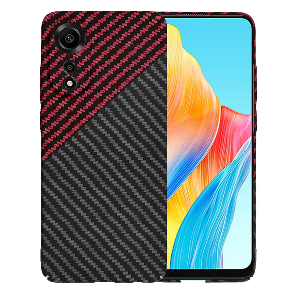 Capa para Oppo A78 4G, Techsuit, Carbonite FiberShell, Preto Vermelho