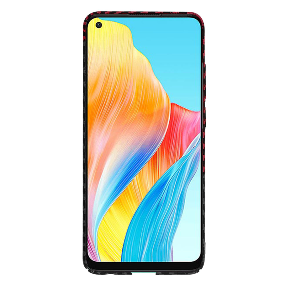 Capa para Oppo A78 4G, Techsuit, Carbonite FiberShell, Preto Vermelho