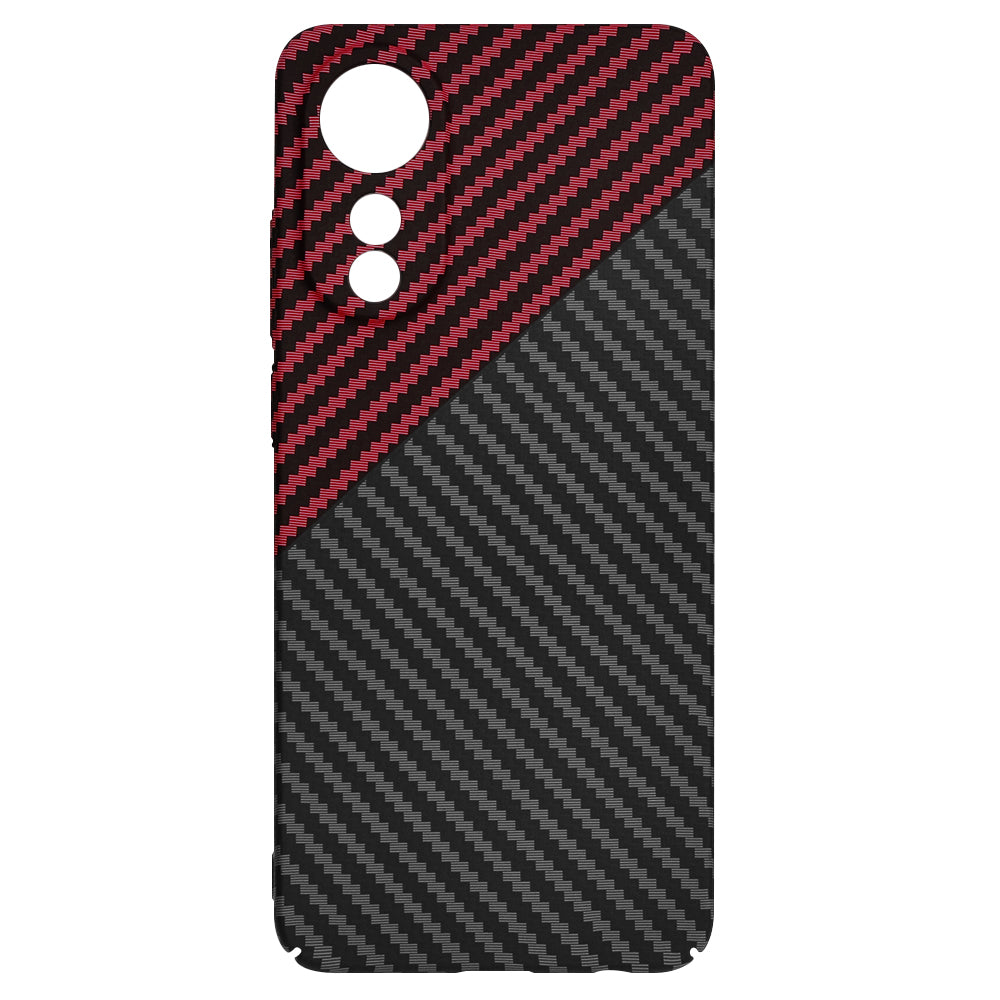 Capa para Oppo A78 4G, Techsuit, Carbonite FiberShell, Preto Vermelho
