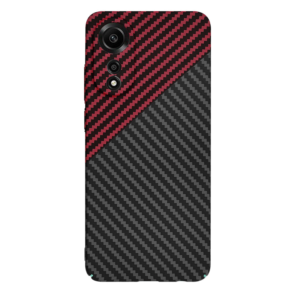 Capa para Oppo A78 4G, Techsuit, Carbonite FiberShell, Preto Vermelho