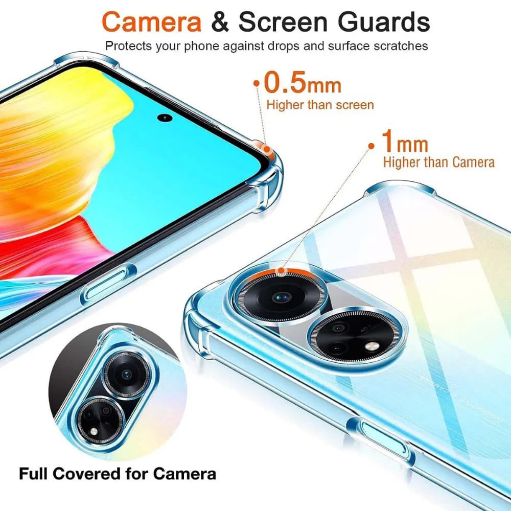 Capa para Oppo A98, Techsuit, Shockproof Clear, Transparente