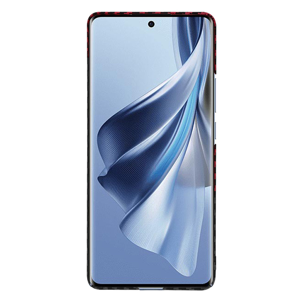 Capa para Oppo Reno10 / Reno10 Pro, Techsuit, Carbonite FiberShell, Preto Vermelho