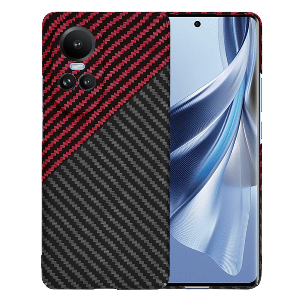 Capa para Oppo Reno10 / Reno10 Pro, Techsuit, Carbonite FiberShell, Preto Vermelho