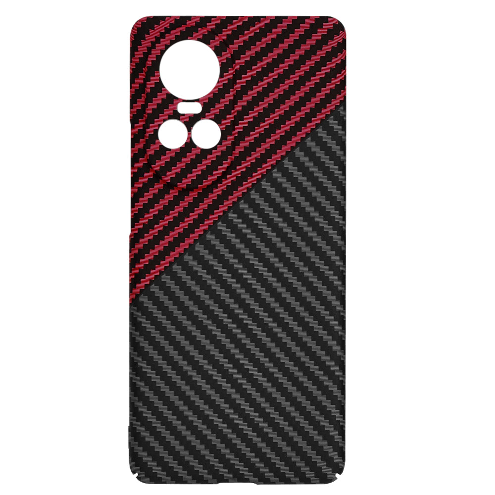 Capa para Oppo Reno10 / Reno10 Pro, Techsuit, Carbonite FiberShell, Preto Vermelho