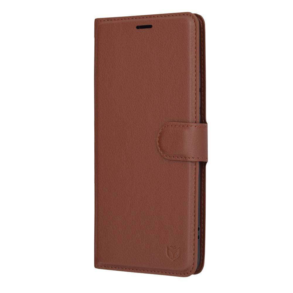 Capa para Oppo Reno10 / Reno10 Pro, Techsuit, Leather Folio, Castanha