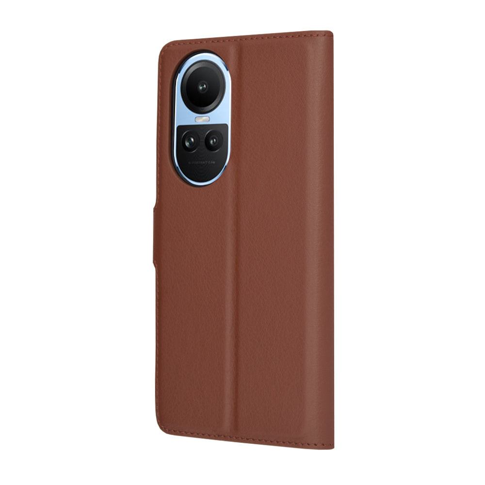 Capa para Oppo Reno10 / Reno10 Pro, Techsuit, Leather Folio, Castanha