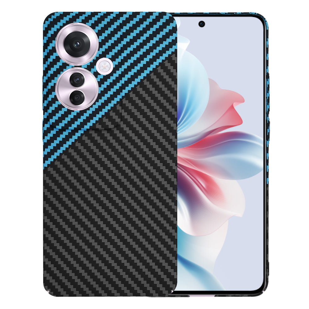 Capa para Oppo Reno11 F, Techsuit, Carbonite FiberShell, Preto Azul