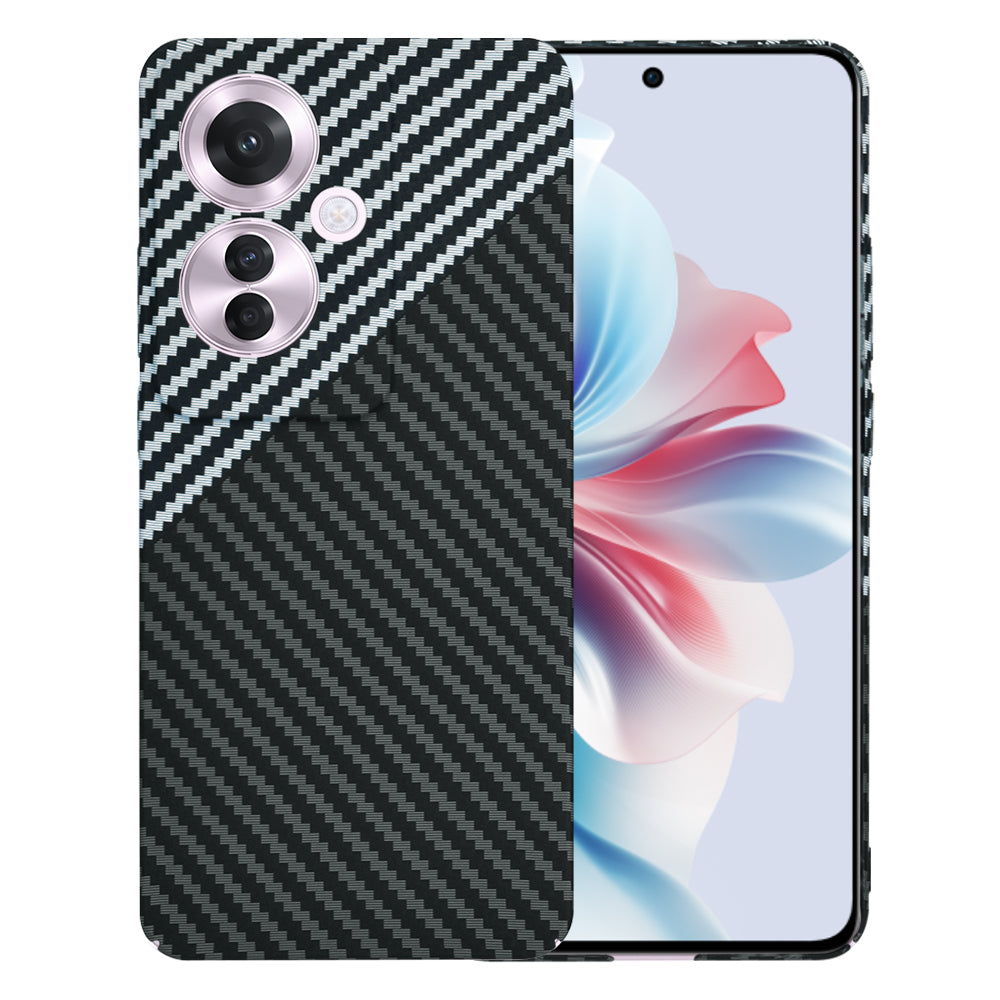 Capa para Oppo Reno11 F, Techsuit, Carbonite FiberShell, Preto Cinzento