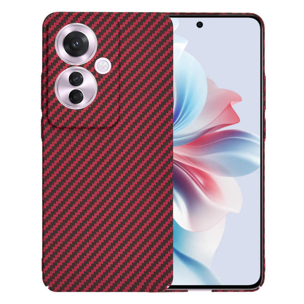 Capa para Oppo Reno11 F, Techsuit, Carbonite FiberShell, Vermelha