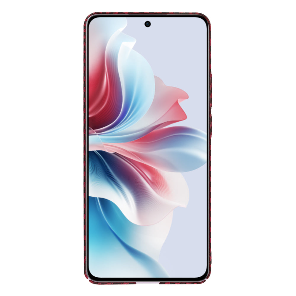 Capa para Oppo Reno11 F, Techsuit, Carbonite FiberShell, Vermelha