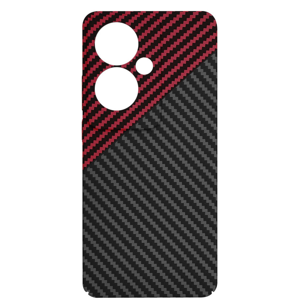 Capa para Oppo Reno11 F, Techsuit, Carbonite FiberShell, Preto Vermelho