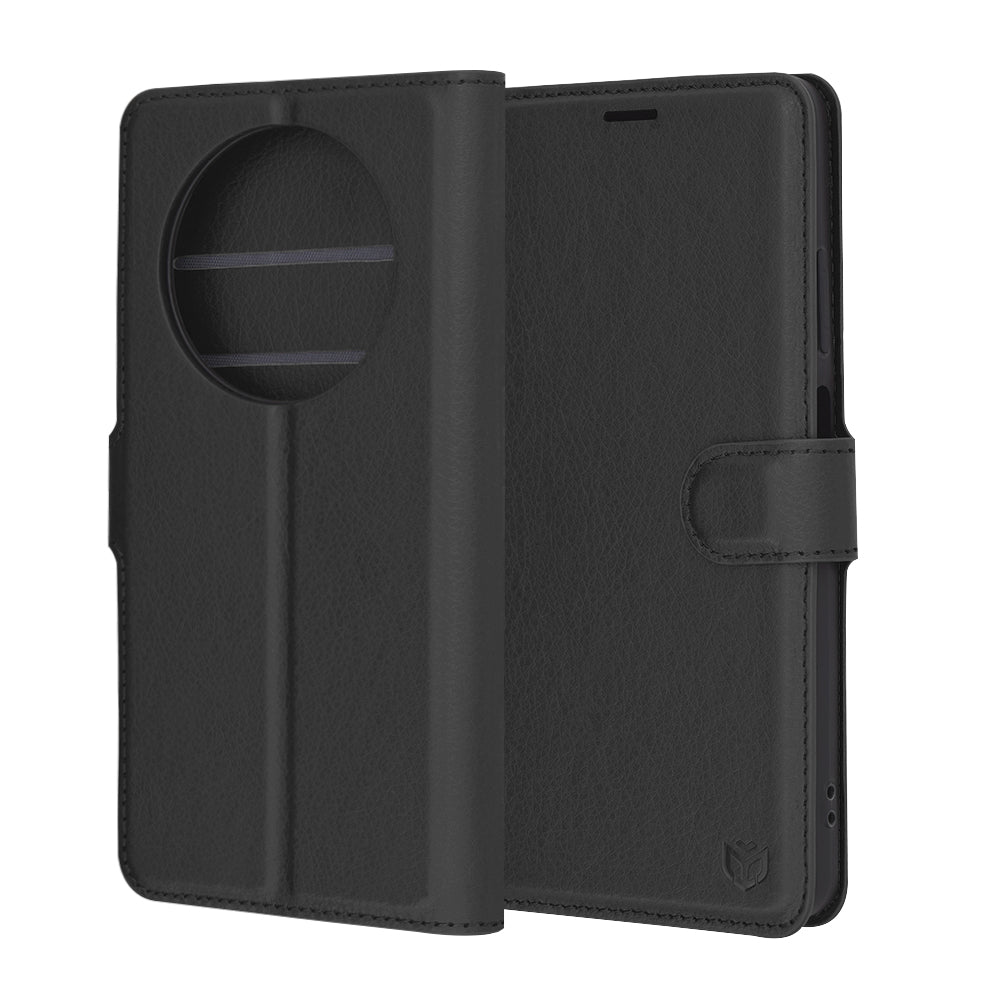 Capa para Oppo Reno12 FS 5G / Reno12 FS 4G / Reno12 F 4G / Reno12 F, Techsuit, Folio em Pele, Preta