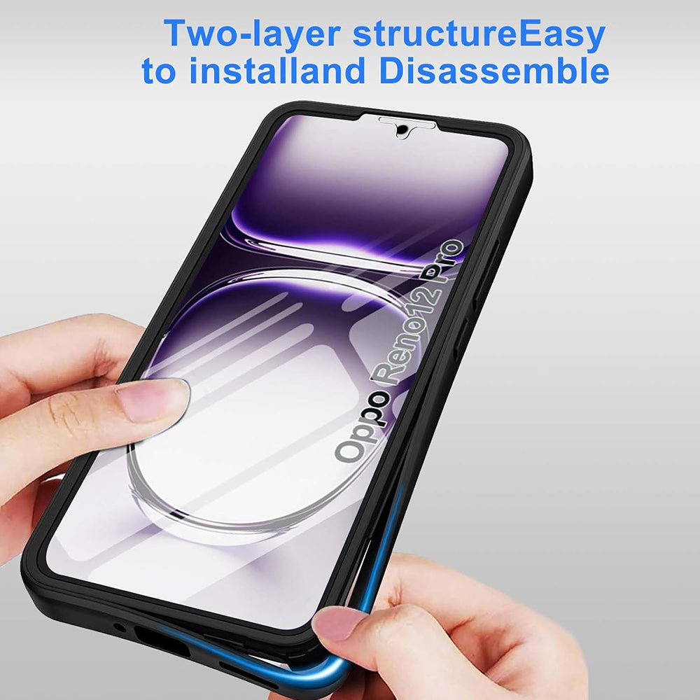 Capa para Oppo Reno12 Pro, Techsuit, ColorVerse 360, Preta