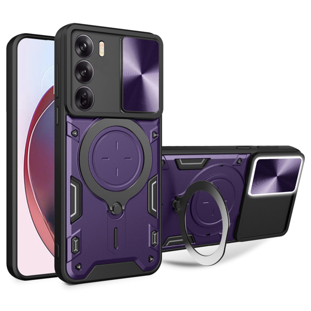 Capa para Oppo Reno12, Techsuit, CamGuard Pro, Roxo