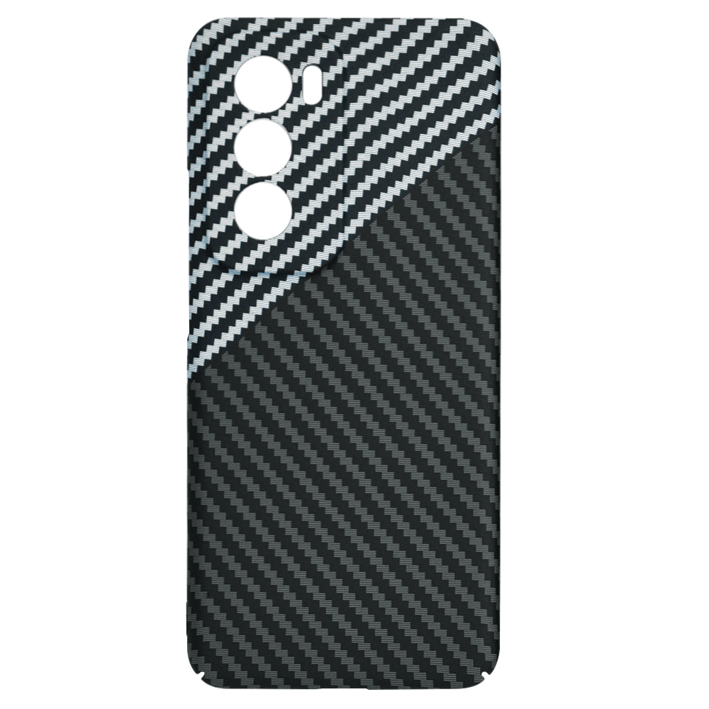Capa para Oppo Reno12, Techsuit, Carbonite FiberShell, Preto Cinzento