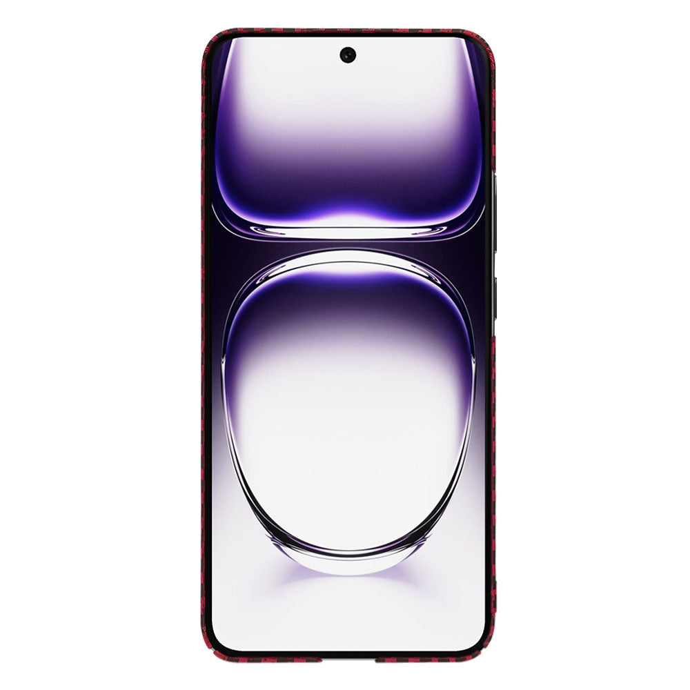 Capa para Oppo Reno12, Techsuit, Carbonite FiberShell, Vermelha