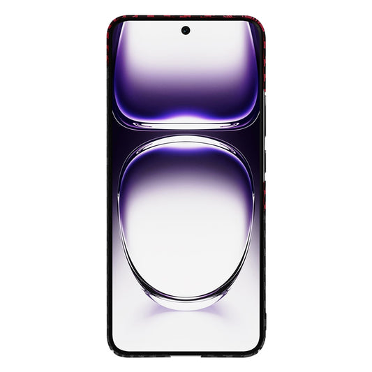 Capa para Oppo Reno12, Techsuit, Carbonite FiberShell, Preto Vermelho