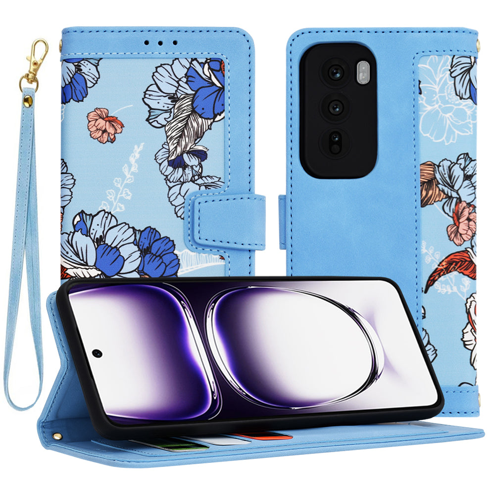 Capa para Oppo Reno12, Techsuit, FlipCraft, Azul