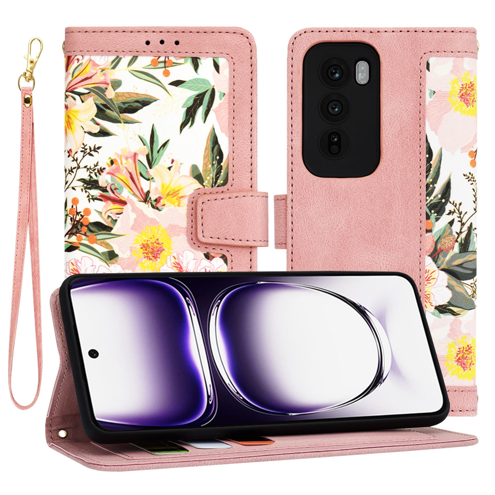 Capa para Oppo Reno12, Techsuit, FlipCraft, Rosa