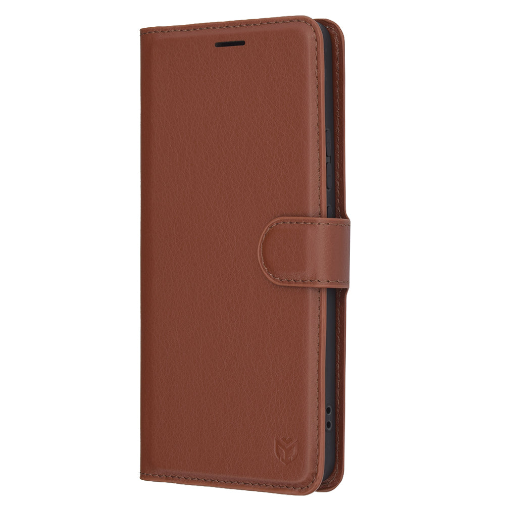 Capa para Oppo Reno13 FS 5G / Reno13 F 4G / Reno13 F, Techsuit, Folio em Couro, Castanha