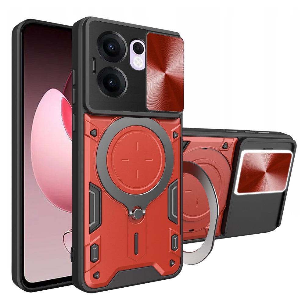 Capa para Oppo Reno13 FS 5G / Reno13 F 4G / Reno13 F, Techsuit, CamGuard Pro, Vermelha