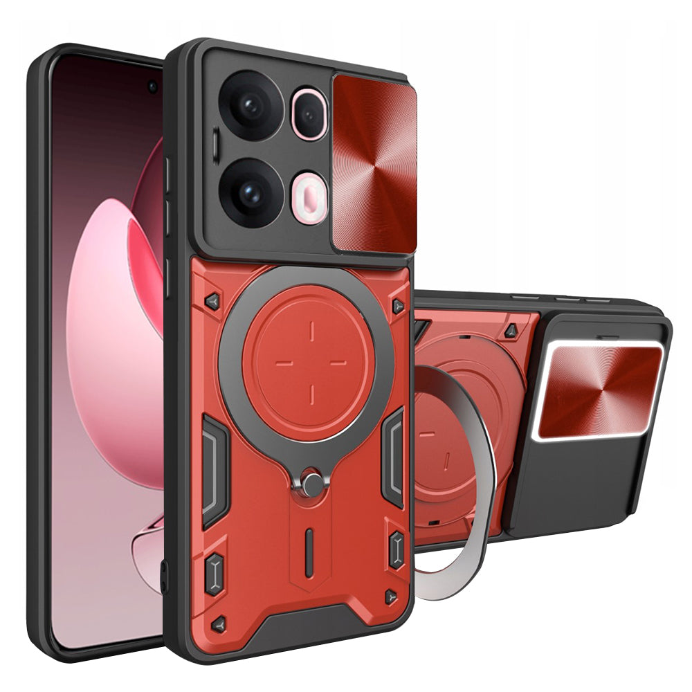 Capa para Oppo Reno13 Pro, Techsuit, CamGuard Pro, Vermelha