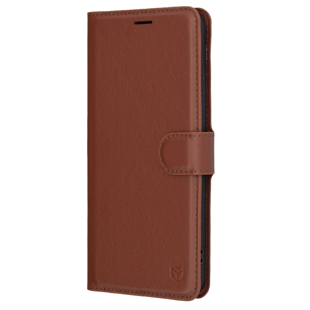Capa para Oppo Reno13 Pro, Techsuit, Leather Folio, Castanha