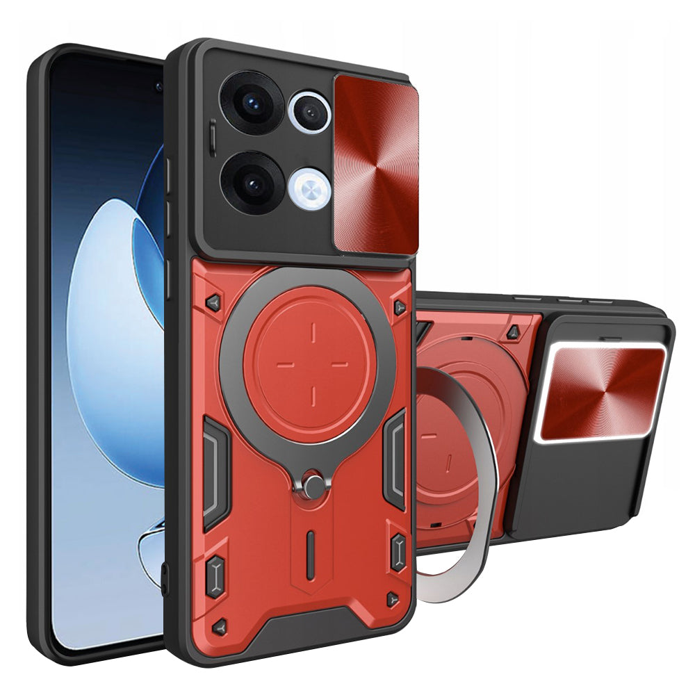 Capa para Oppo Reno13, Techsuit, CamGuard Pro, Vermelha