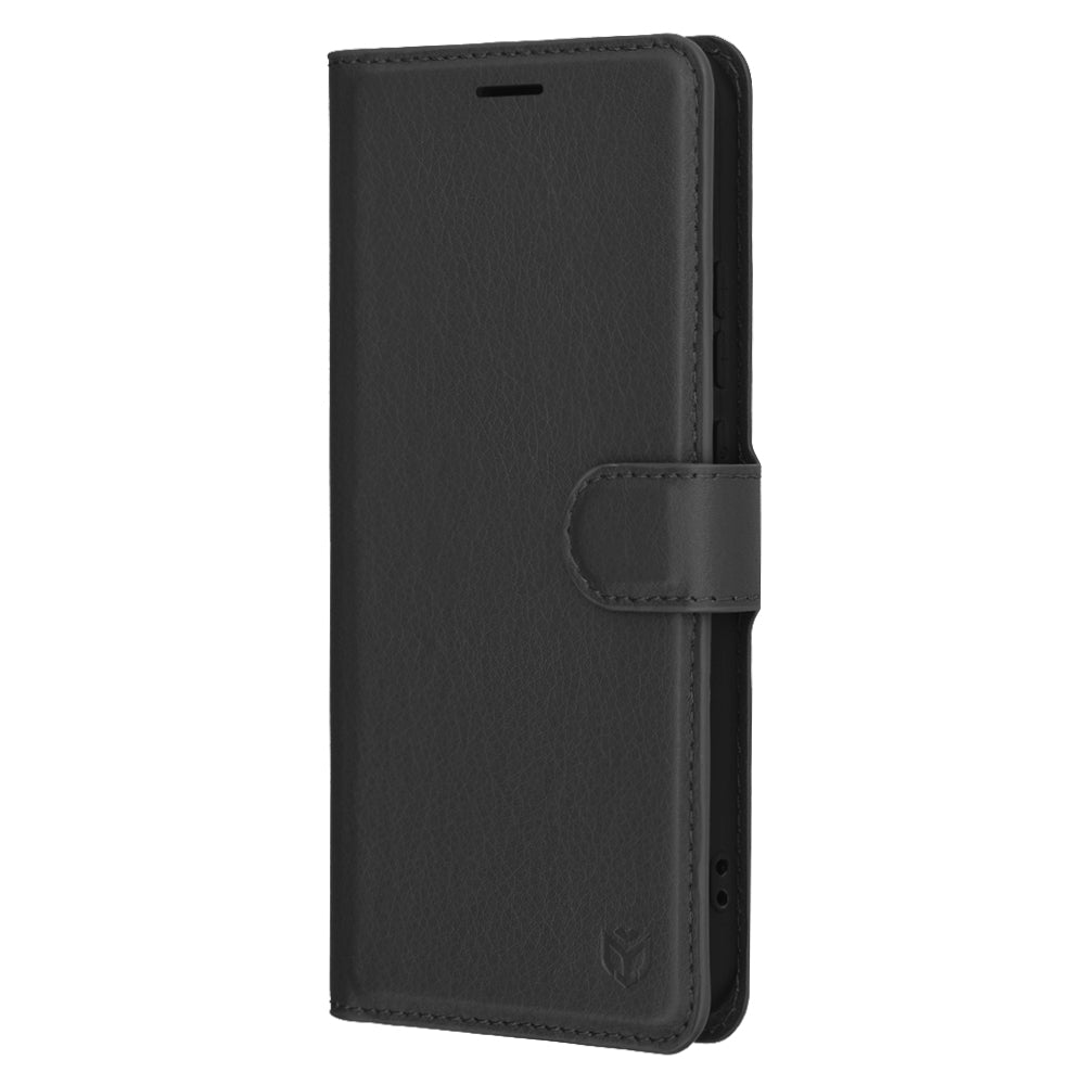 Capa para Oppo Reno13, Techsuit, Leather Folio, Preta