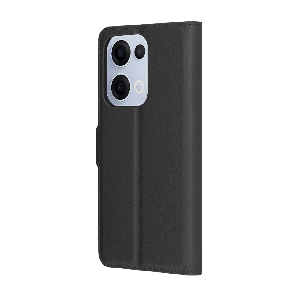 Capa para Oppo Reno13, Techsuit, Leather Folio, Preta