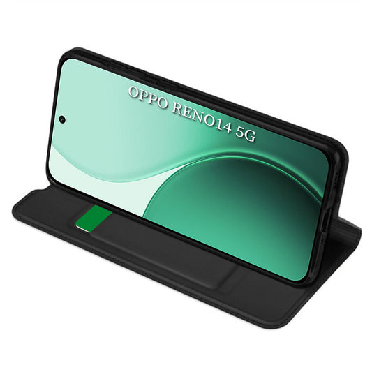 Capa para Oppo Reno14, Techsuit, Magskin Book, Preta