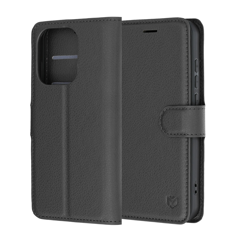 Capa para Oppo Reno16 / Reno16 Pro, Techsuit, Leather Folio, Preta