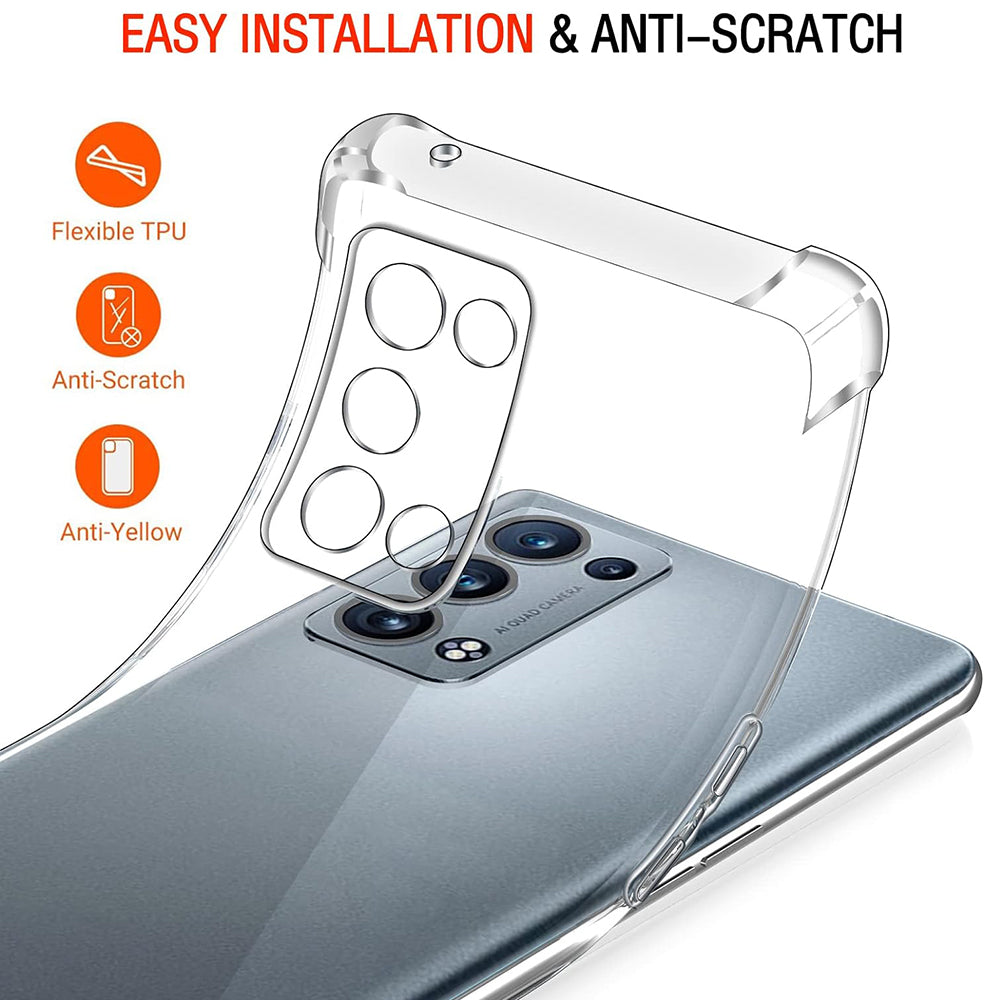 Capa para Oppo Reno6 Pro 5G (Snapdragon), Techsuit, Transparente à Prova de Choques