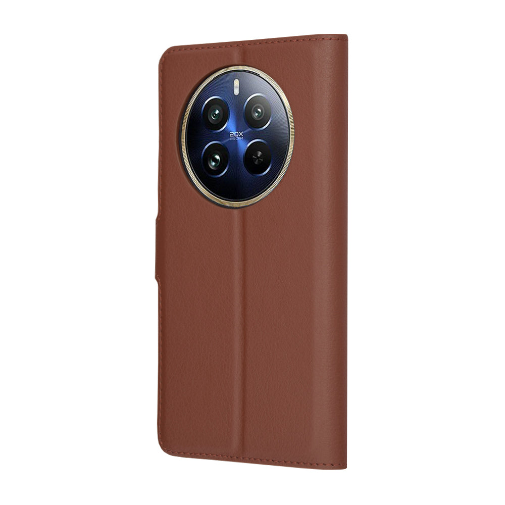 Capa para Realme 12 Pro / 12 Pro+, Techsuit, Leather Folio, Castanha