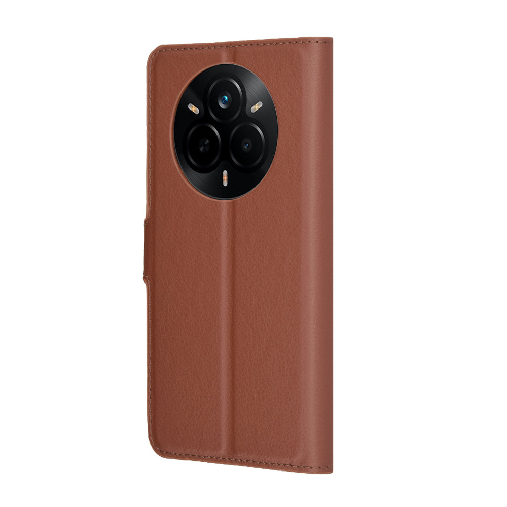 Capa para Realme 14 Pro, Techsuit, Leather Folio, Castanha