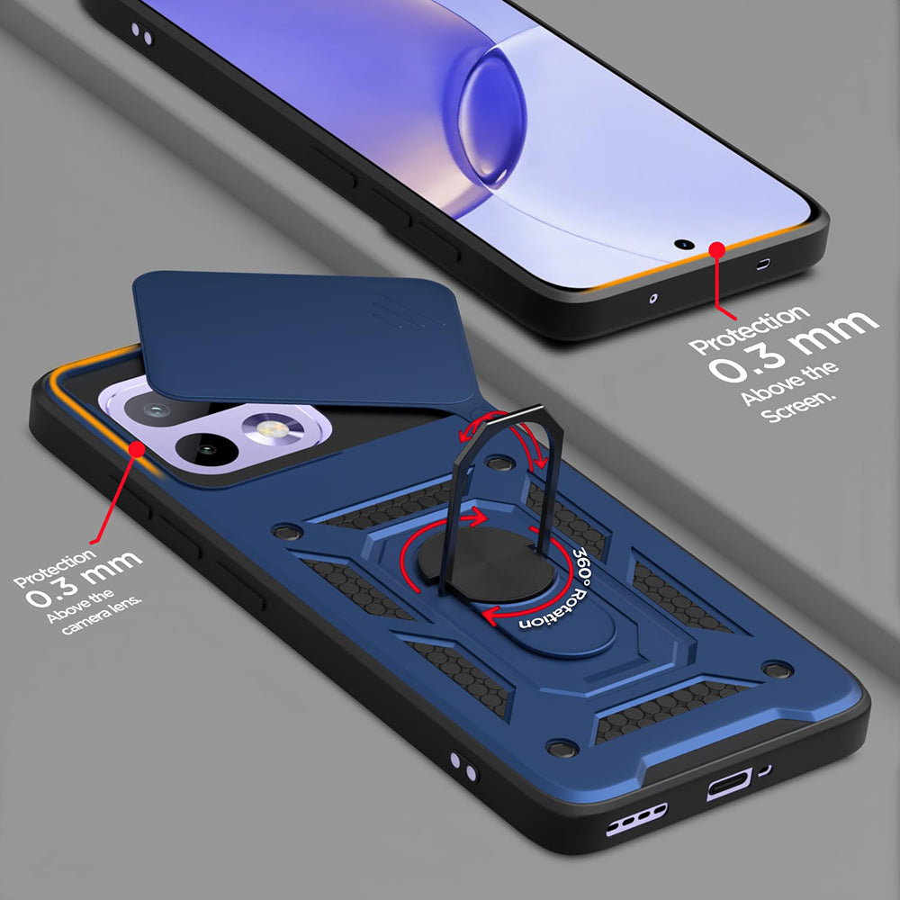 Capa para Realme 16 Pro, Techsuit, CamShield, Azul