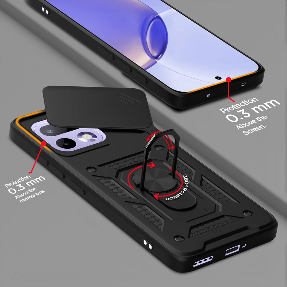 Capa para Realme 16 Pro, Techsuit, CamShield, Preta