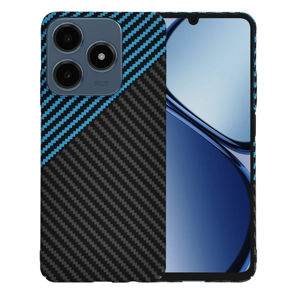 Capa para Realme C63 / C61, Techsuit, Carbonite FiberShell, Preto Azul