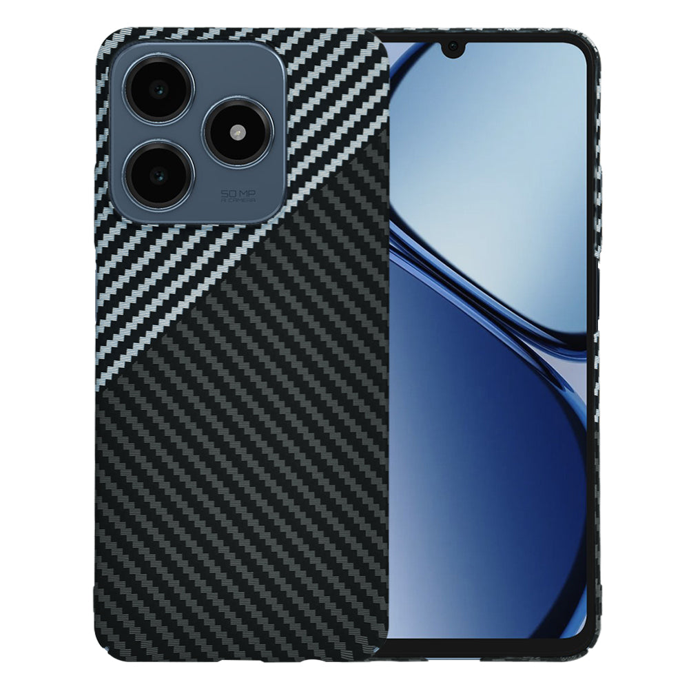 Capa para Realme C63 / C61, Techsuit, Carbonite FiberShell, Preto Cinzento