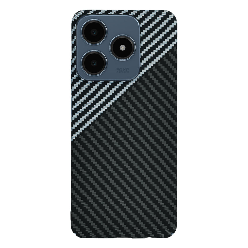 Capa para Realme C63 / C61, Techsuit, Carbonite FiberShell, Preto Cinzento