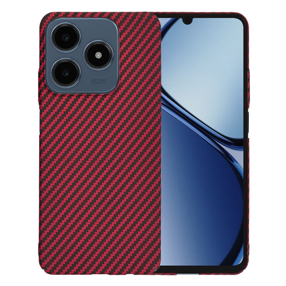 Capa para Realme C63 / C61, Techsuit, Carbonite FiberShell, Vermelha