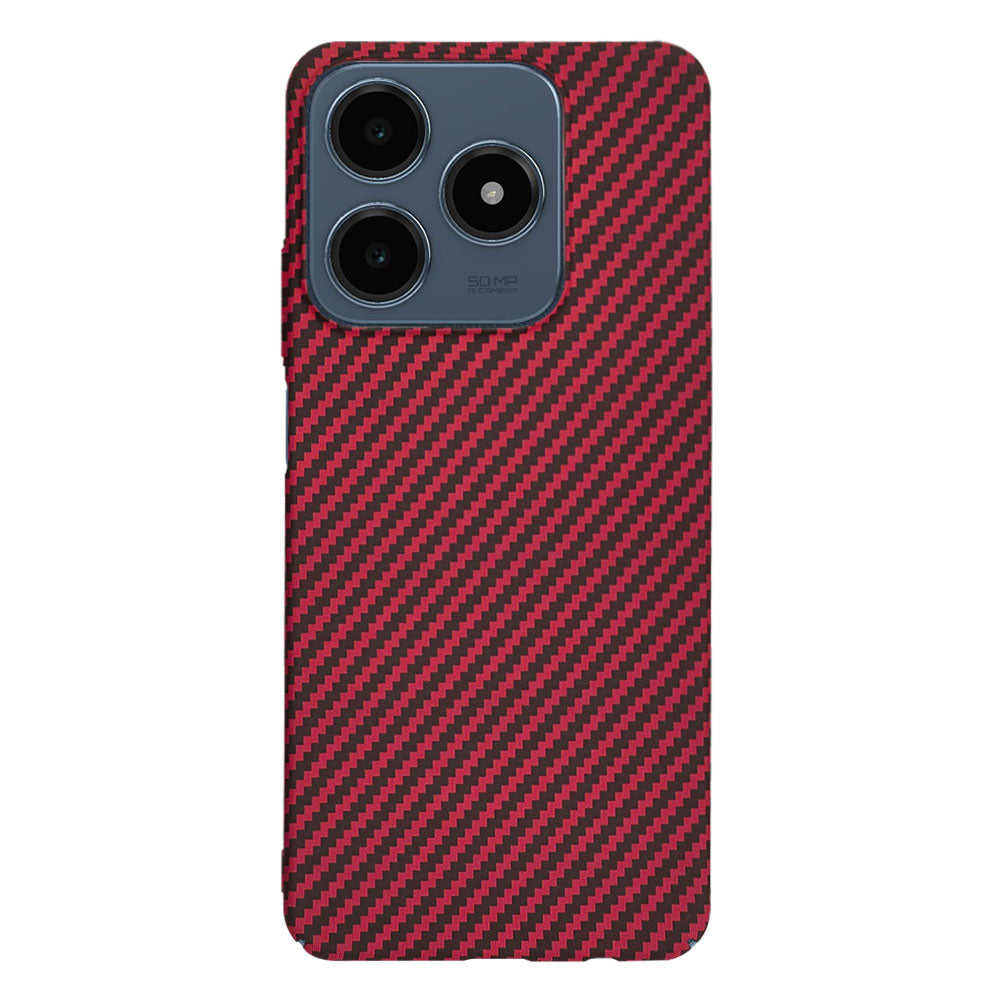 Capa para Realme C63 / C61, Techsuit, Carbonite FiberShell, Vermelha
