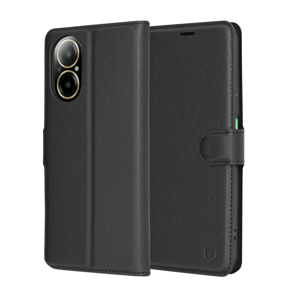 Capa para Realme C67 4G, Techsuit, Leather Folio, Preta