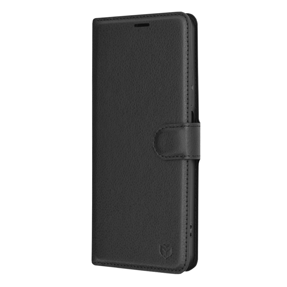 Capa para Realme C67 4G, Techsuit, Leather Folio, Preta