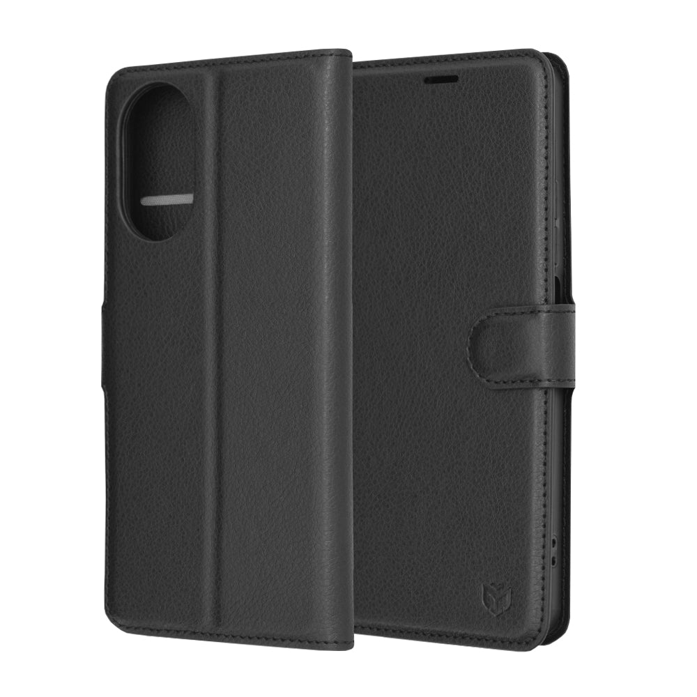 Capa para Realme C67 4G, Techsuit, Leather Folio, Preta