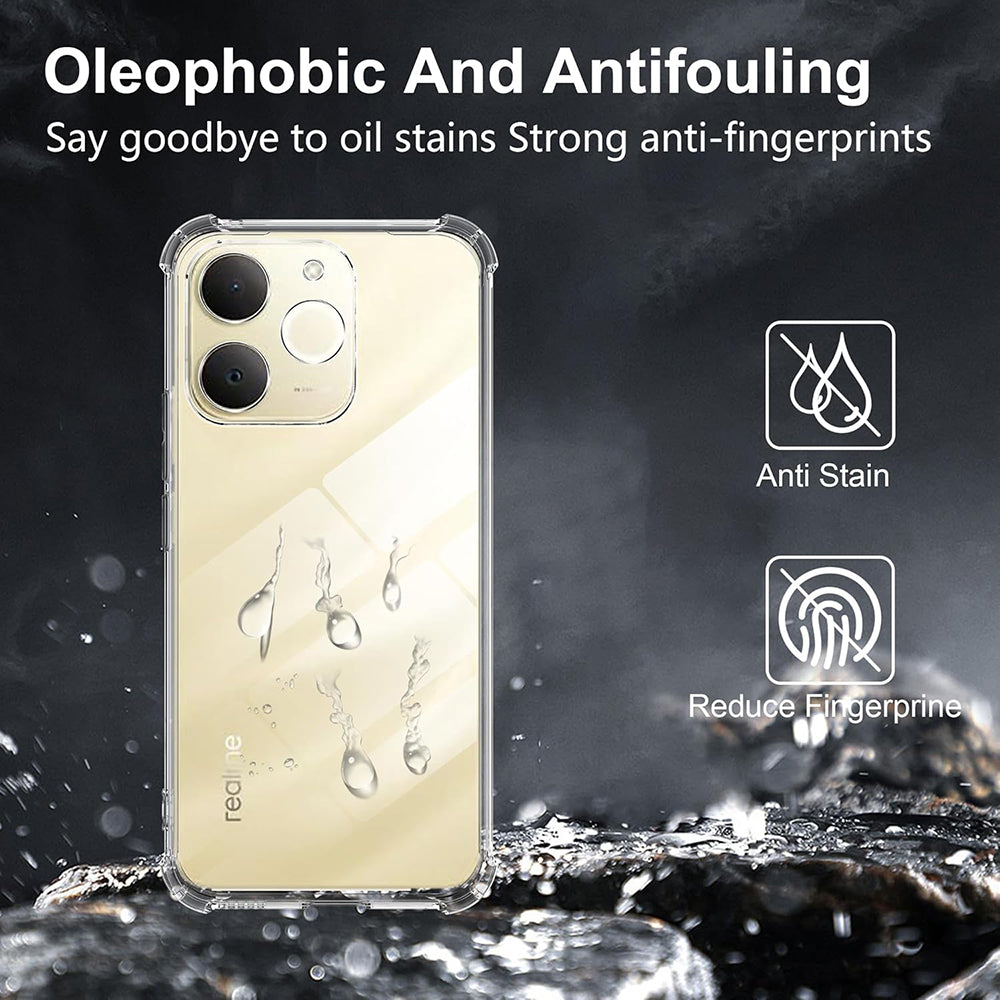 Capa para Realme Note 70T, Techsuit, Shockproof Clear, Transparente