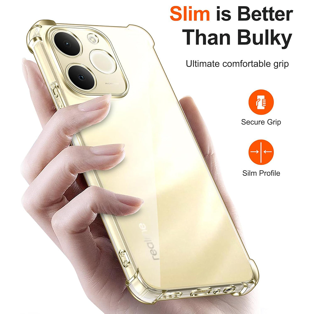 Capa para Realme Note 70T, Techsuit, Shockproof Clear, Transparente