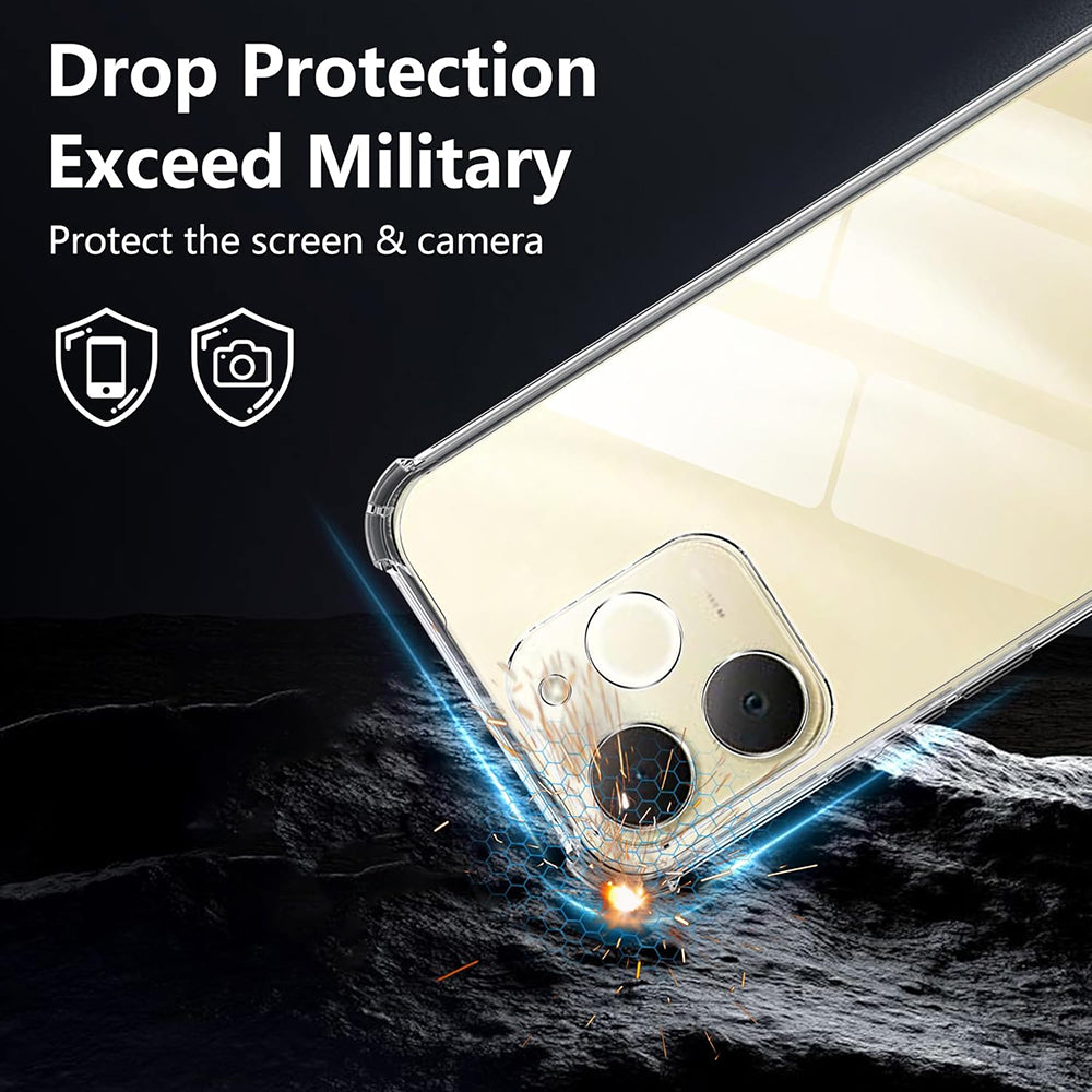 Capa para Realme Note 70T, Techsuit, Shockproof Clear, Transparente