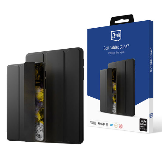 Capa para Samsung Galaxy Tab A9+, 3MK, macia para tablet, preta