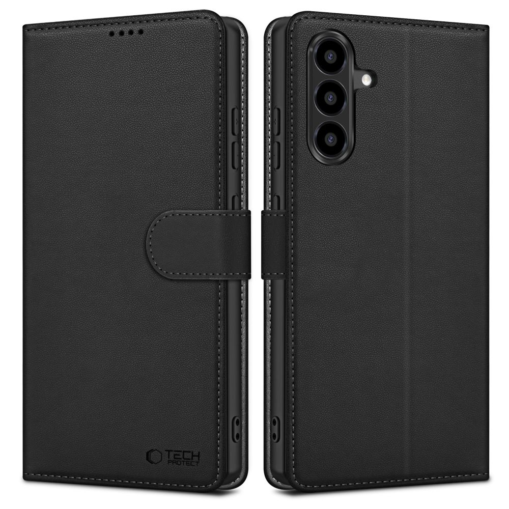 Capa para Samsung Galaxy A37 5G / A56 A566 / A36 A366, Tech-Protect, Wallet, Preta